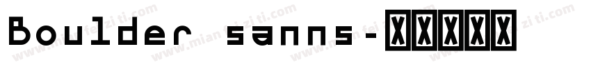 Boulder sanns字体转换